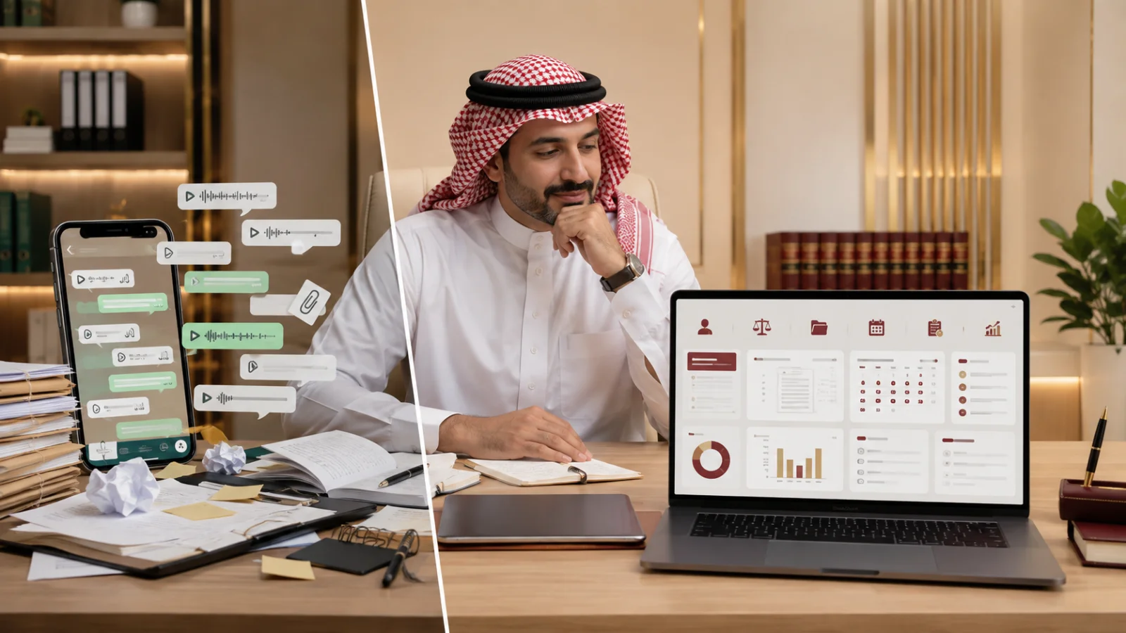 واتساب أم برنامج إدارة مكتب محاماة؟